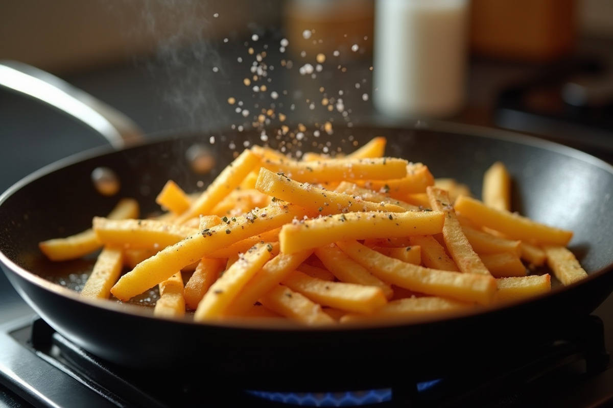 frites poêle